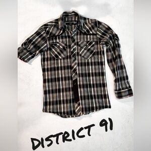Plaid long sleeves polo (pre-owned)